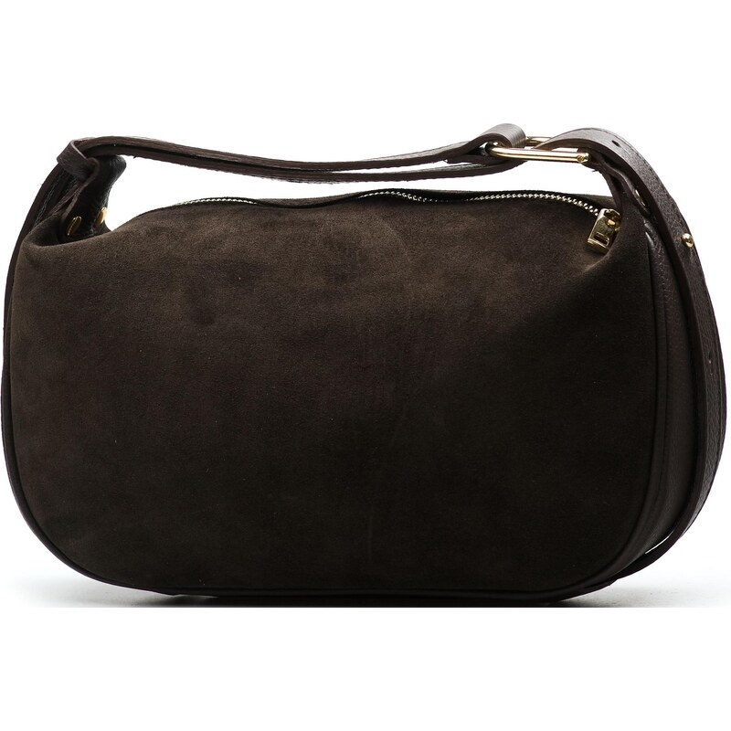 Blaire Kožená kabelka Laia tmavo hnedá 64987746