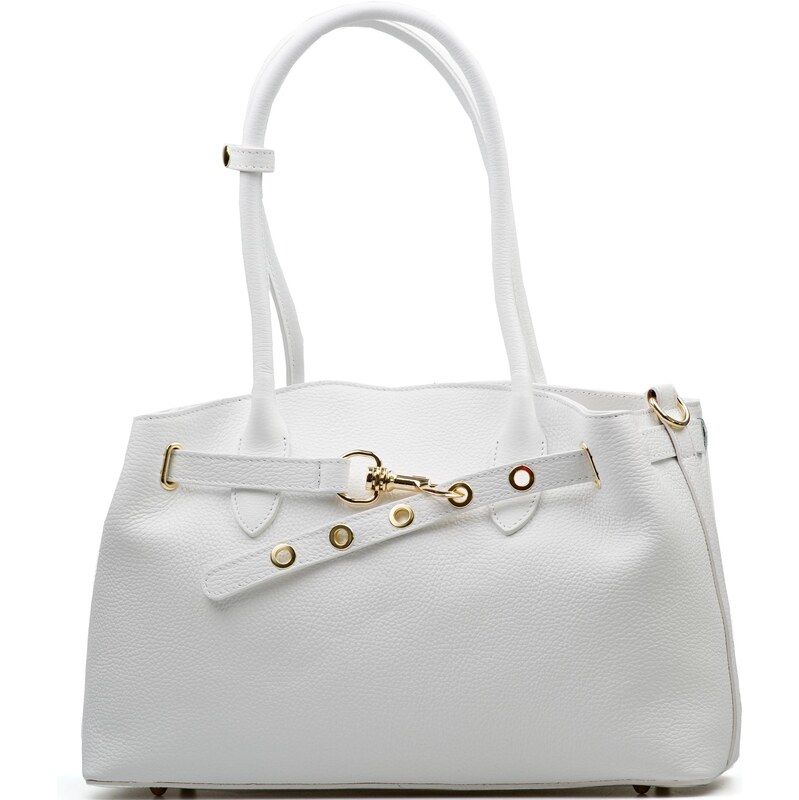 Blaire Kožená kabelka Nizza biela 64987805