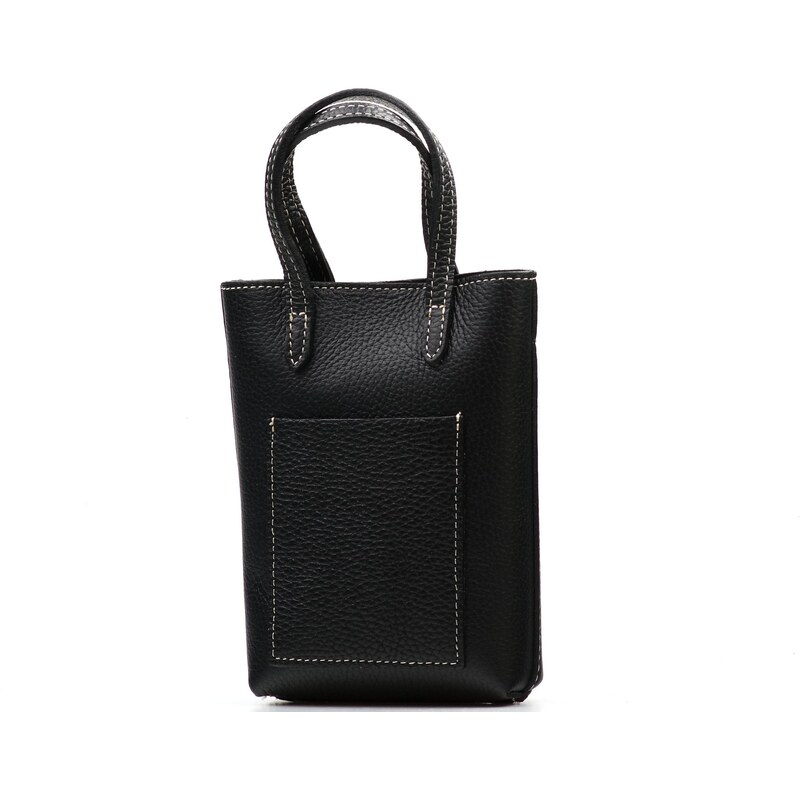 Blaire Kožená mini kabelka Betha na telefón čierna 64987902