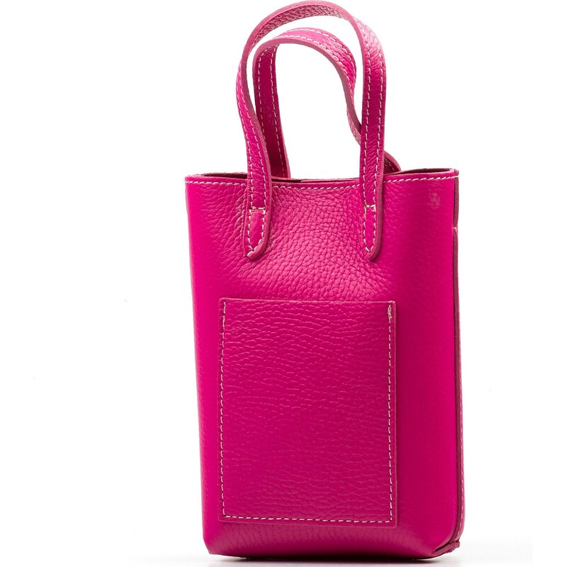 Blaire Kožená mini kabelka Betha na telefón fuchsiová 64987904