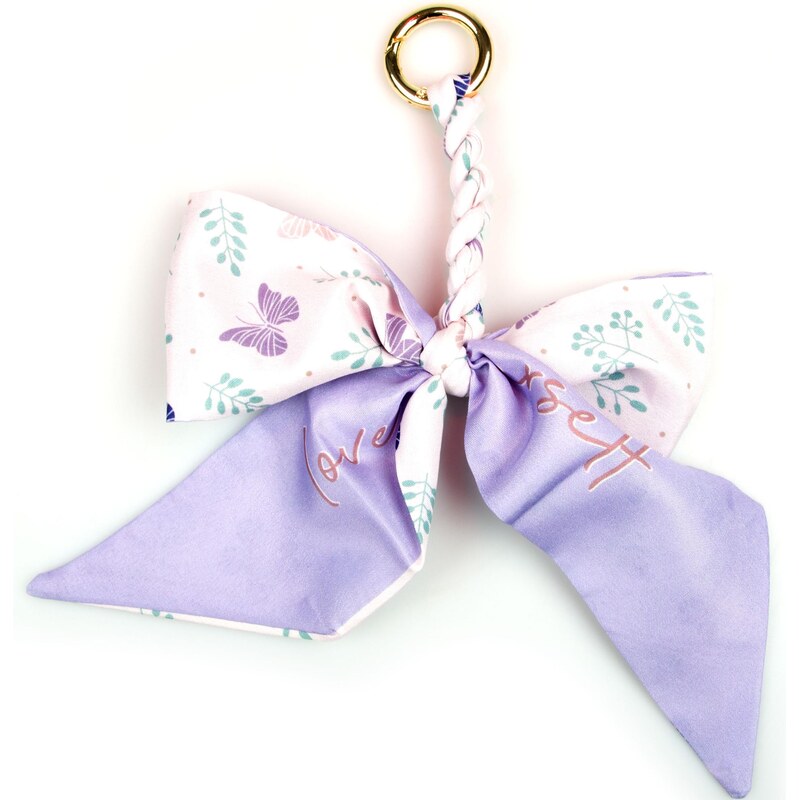 Blaire Prívesok na kabelku mašľa fialová 64988194