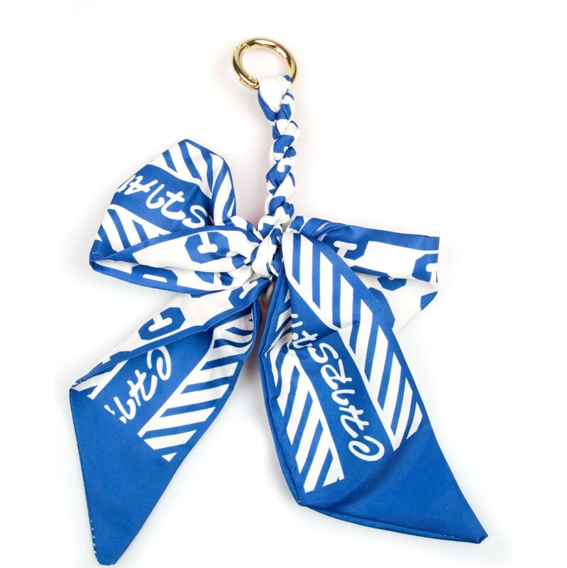 Blaire Prívesok na kabelku mašľa modro-biela 64988195