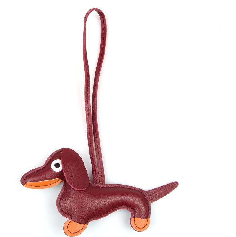 Blaire Prívesok na kabelku pes bordový 64988205