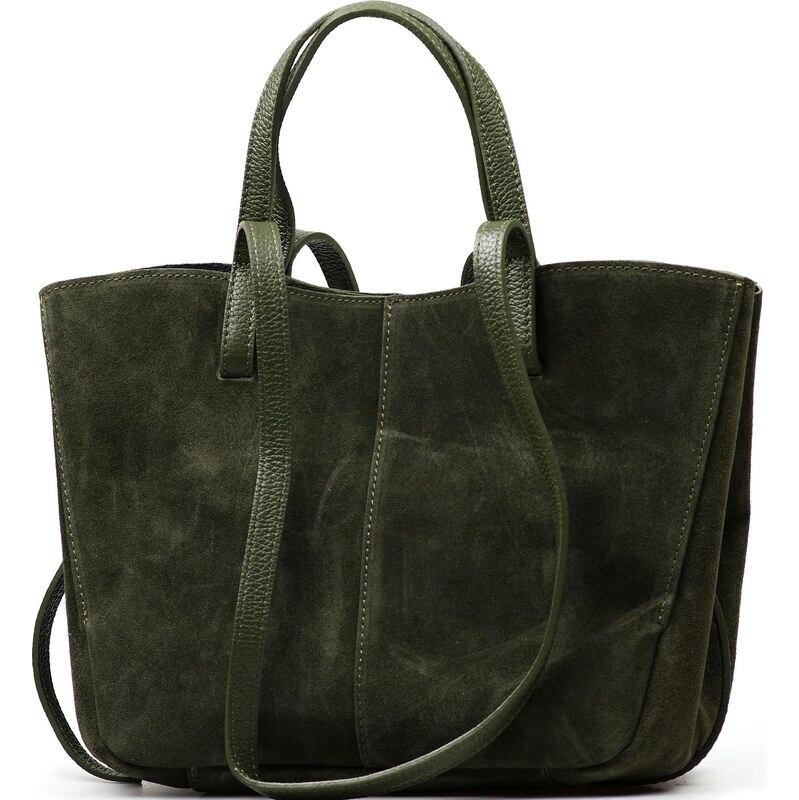 Blaire Kožená kabelka Jade olivovo zelená 64988363