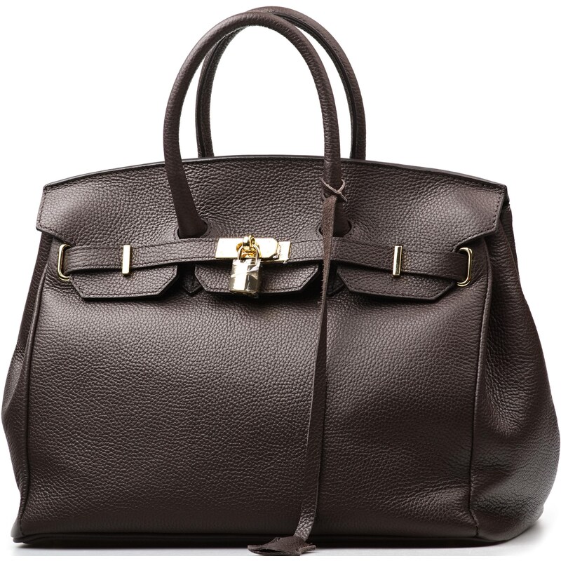 Blaire Kožená kabelka Clauda hnedá 64988391