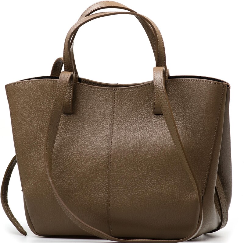 Blaire Kožená kabelka Lea fango 64988401