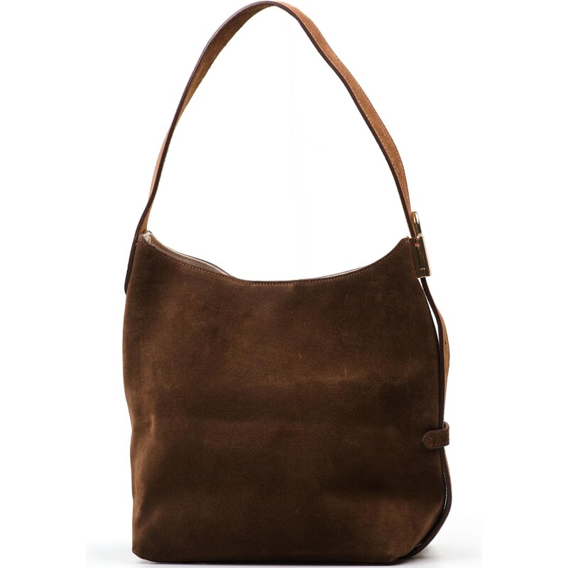 Blaire Kožená kabelka Malve hnedá 64988419