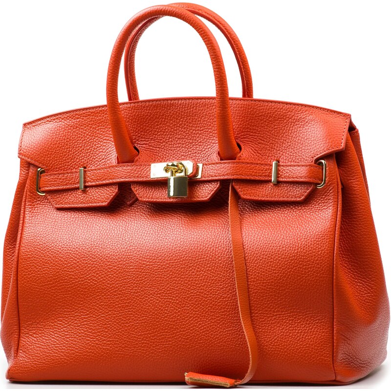 Blaire Kožená kabelka Clauda oranžová 64988410