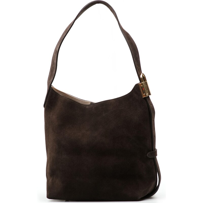 Blaire Kožená kabelka Malve tmavo hnedá 64988421
