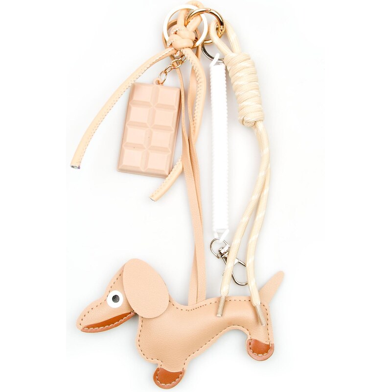 Blaire Prívesok na kabelku pes béžový 64994891