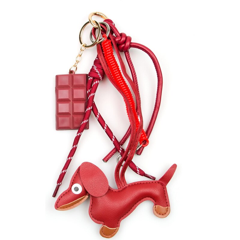 Blaire Prívesok na kabelku pes bordový 64994893