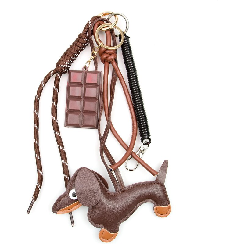 Blaire Prívesok na kabelku pes hnedý 64994896