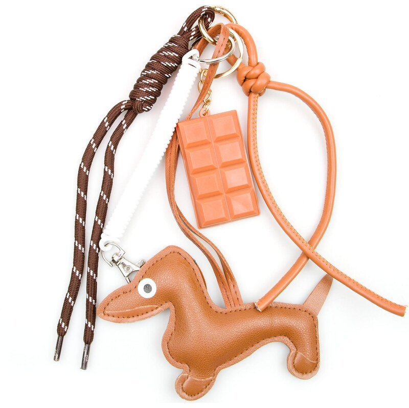 Blaire Prívesok na kabelku pes koňakovo hnedý 64994897