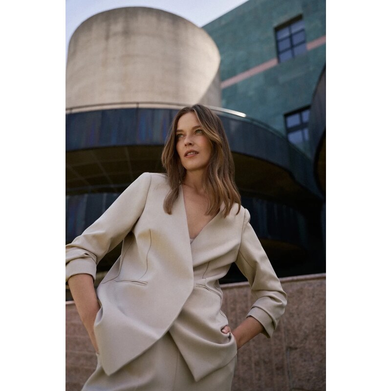 Marisse Womens Jacket Z-Mr-4507 Beige 65386026