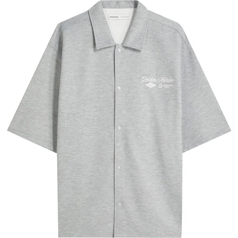 Bershka Košeľa svetlosivá 65887314