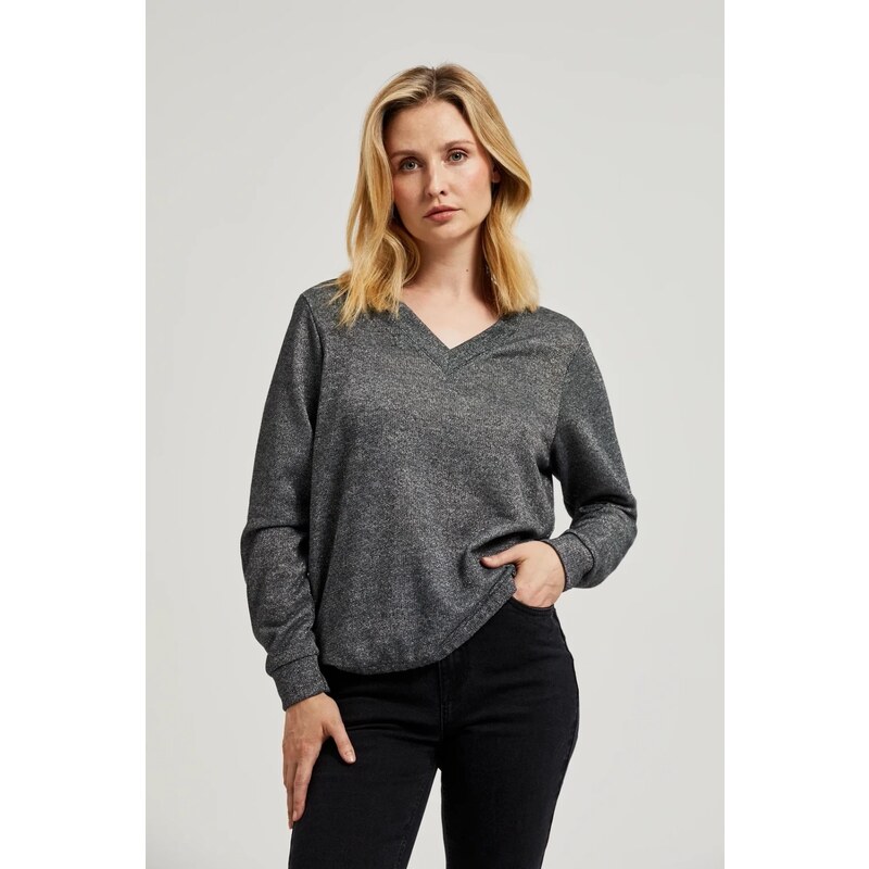 Marisse Womens Sweatshirt Z-Bl-4505 Grey Mel 65385160