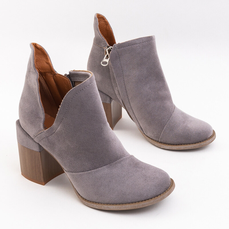 Resti Grey womens cutout boots Plinara - Footwear 65004834