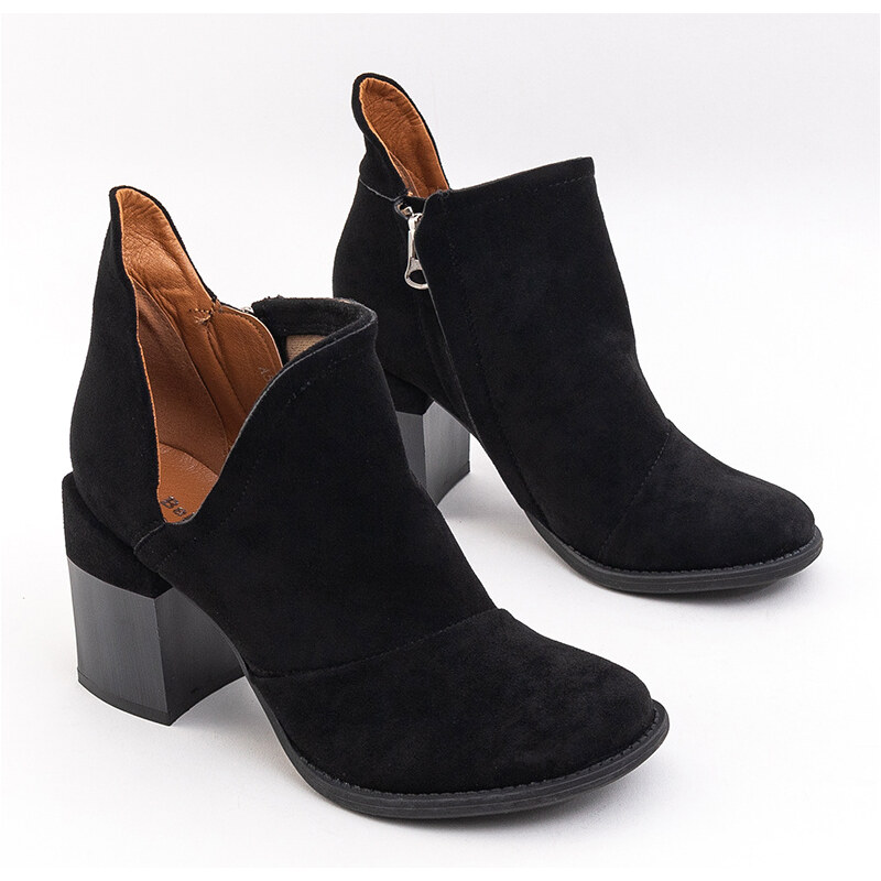 Resti Black womens boots with cutouts Plinara 65004837