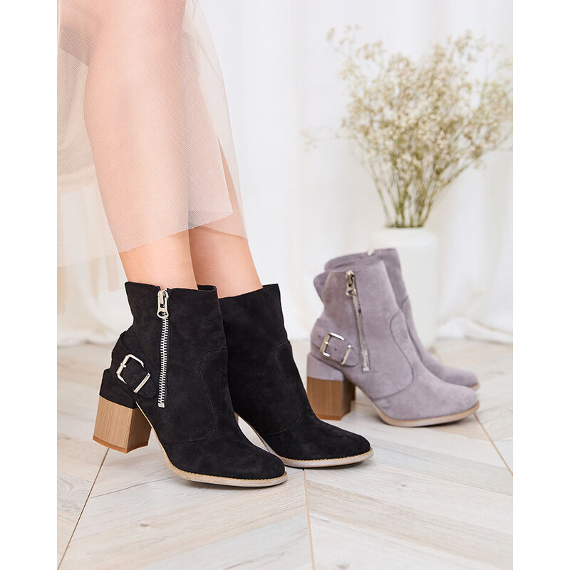 Resti Black eco-suede womens high stiletto boots Acimra 65004849