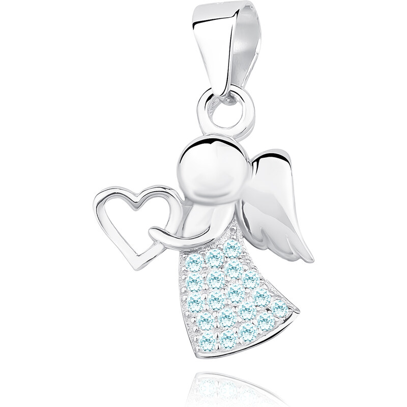 Olivie Strieborný prívesok ANJEL so srdiečkom 4840 21451978