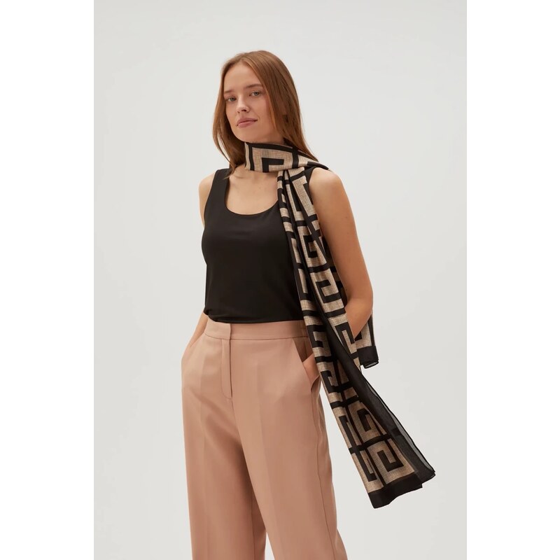 Marisse Womens Scarf L-Sz-4611 Black 65004634