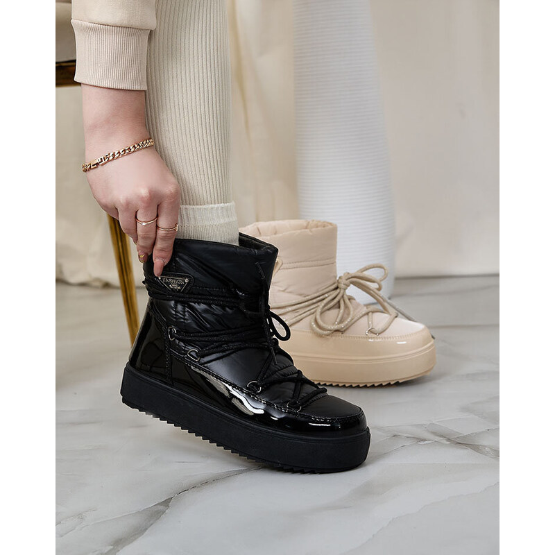 Resti Womens slip-on boots ala snow boots in black Nevsone 65004882