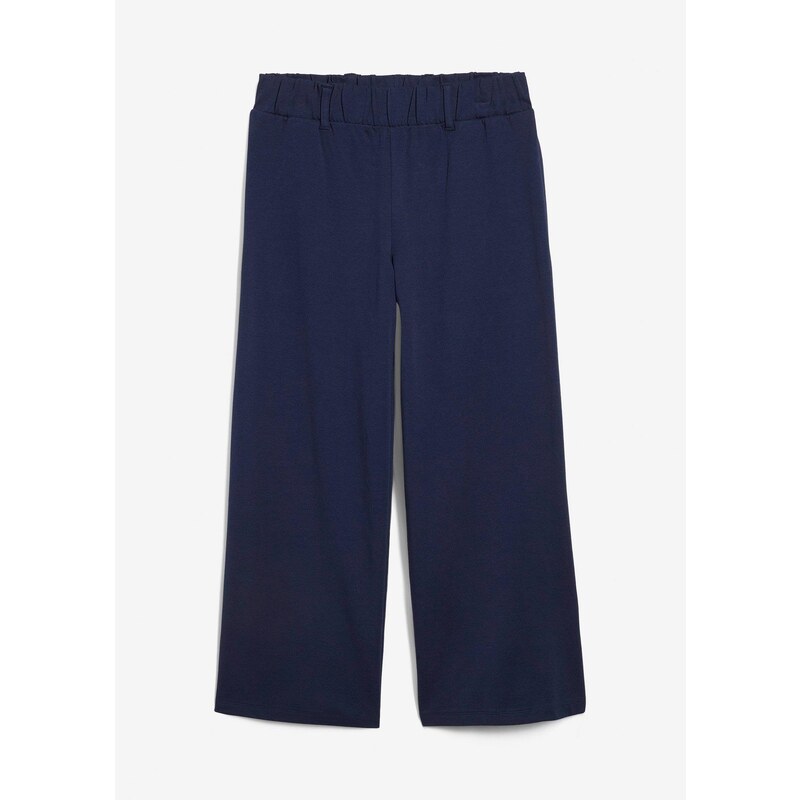bonprix Culotte nohavice s vreckami a pohodlným pásom, farba modrá 65006087