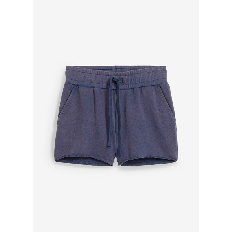 bonprix Teplákové šortky z mäkkého bavlneného mixu, farba modrá 65006103