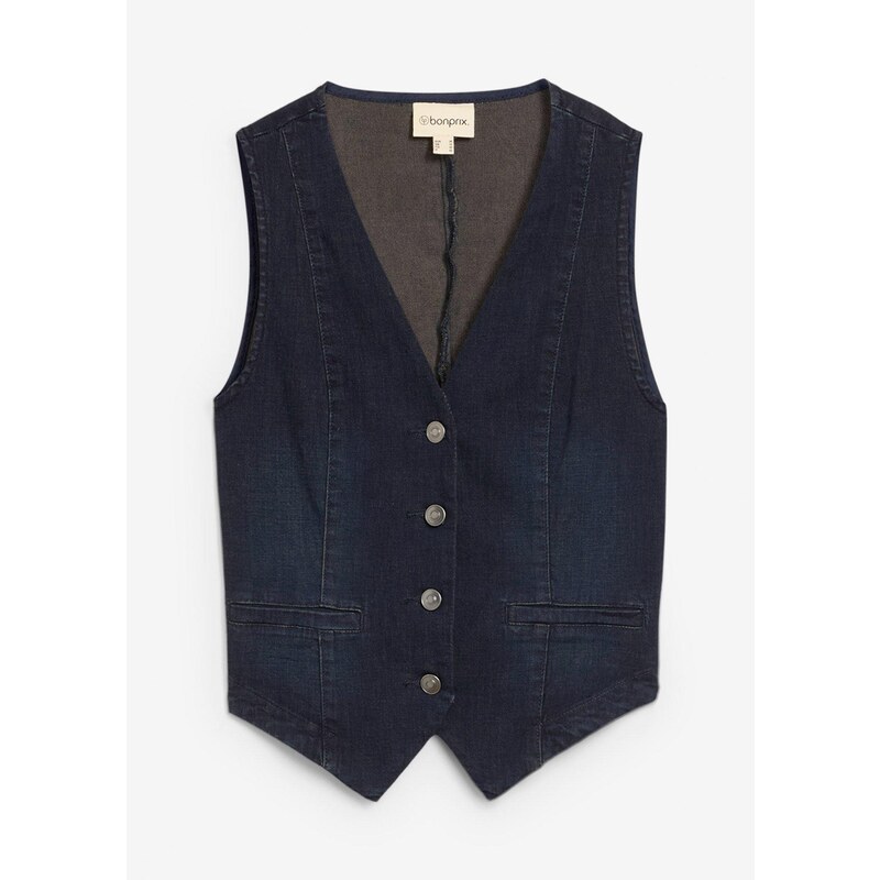 bonprix Džínsová vesta, farba modrá 65006152