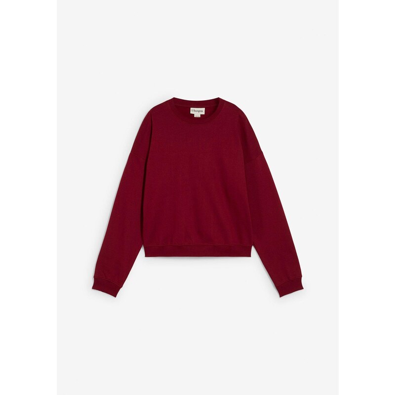 bonprix Oversize-mikina z čistej bio bavlny, farba červená 65006178