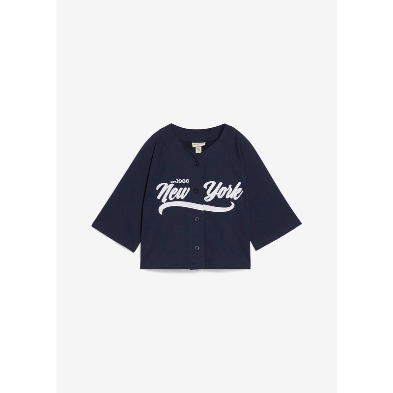 bonprix Mikina oversize z mäkkého bavlneného mixu, farba modrá 65006200