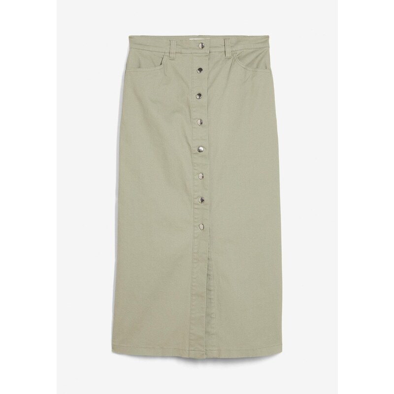 bonprix Midi sukňa, farba zelená 65006229