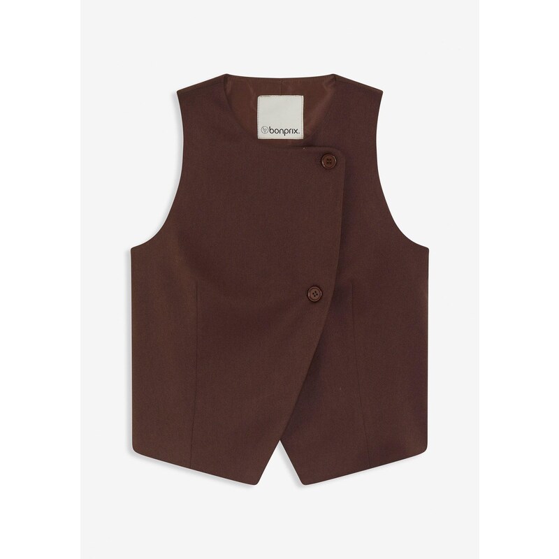 bonprix Vesta z padavého viskózového mixu, farba hnedá 65006262