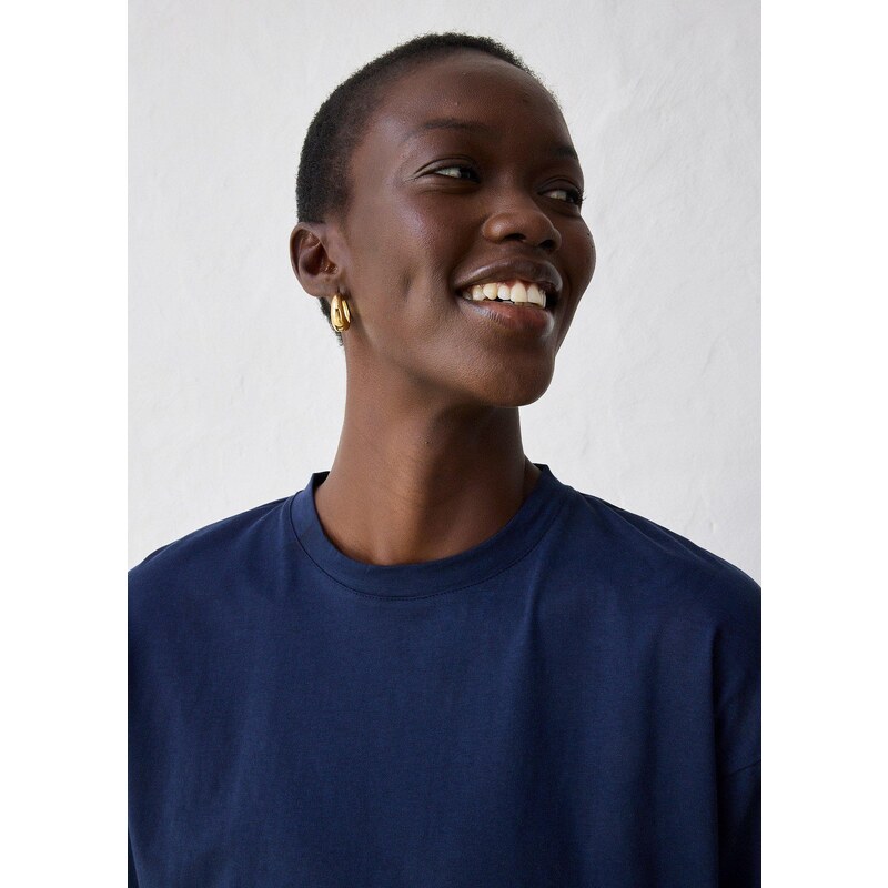 bonprix Tričko s hodvábnym podielom, farba modrá 65006340