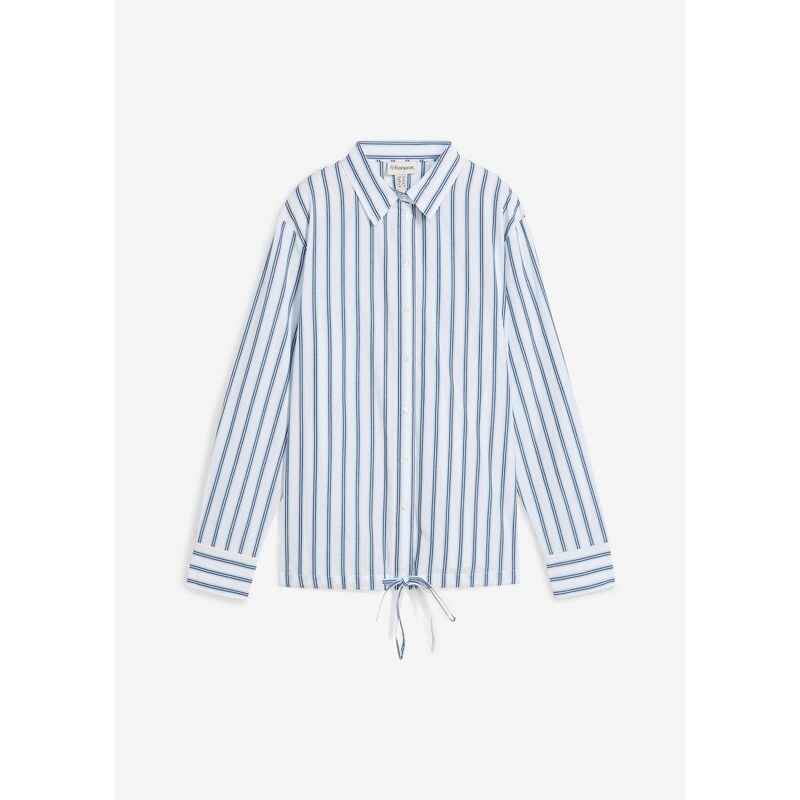 bonprix Oversize-blúzka z čistej bavlny, farba biela 65006345