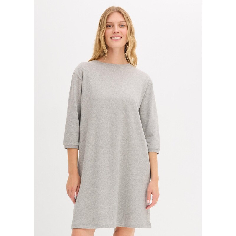 bonprix Mikinové šaty, rozšírené, farba šedá 65006175
