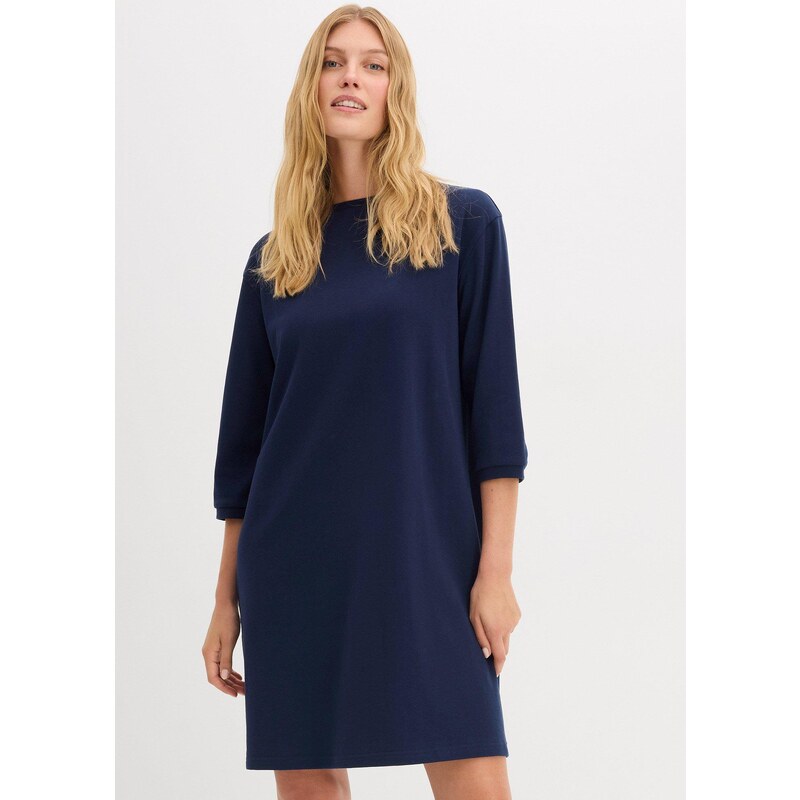 bonprix Mikinové šaty, rozšírené, farba modrá 65006176
