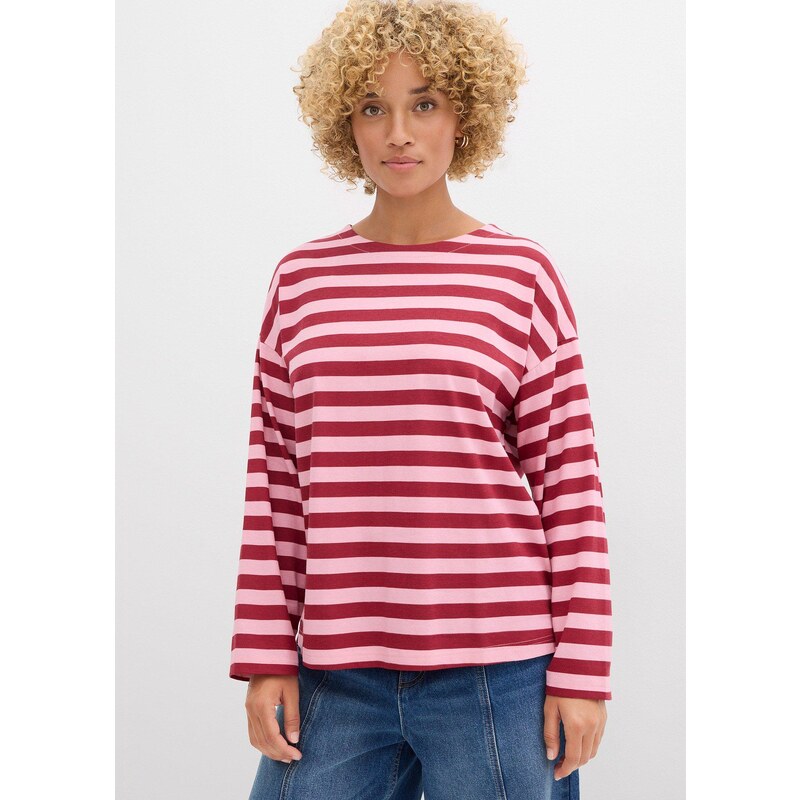 bonprix Tričko oversize z čistej bavlny, farba červená 65006397