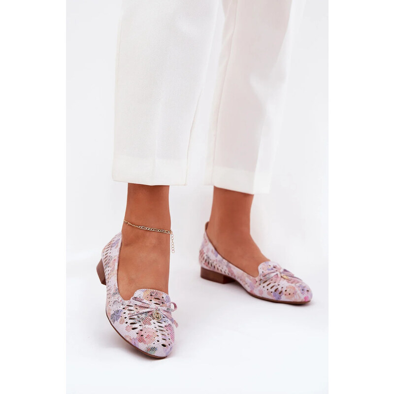 SWEET SHOES Dámske balerínky ASA222-7 ružovo-biele -Step in style 65006724