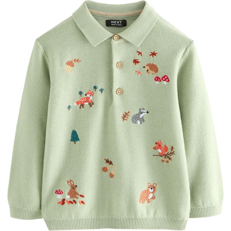 Next Sveter brokátová / sivá / svetlozelená / tmavooranžová 65881209