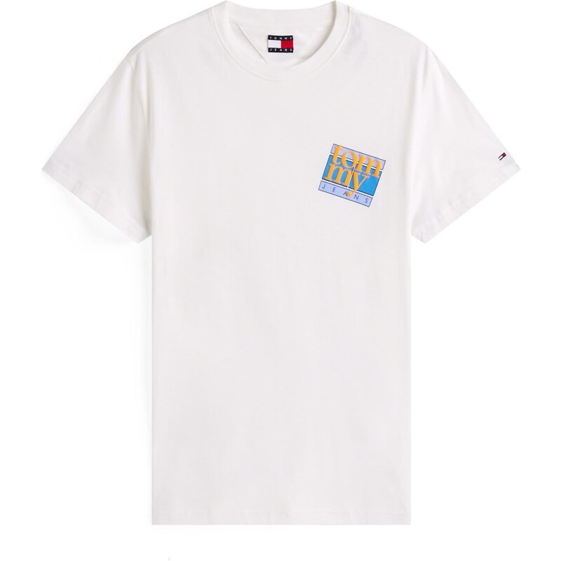 Tommy Jeans Tričko nebielená / modrá / oranžová 65010738