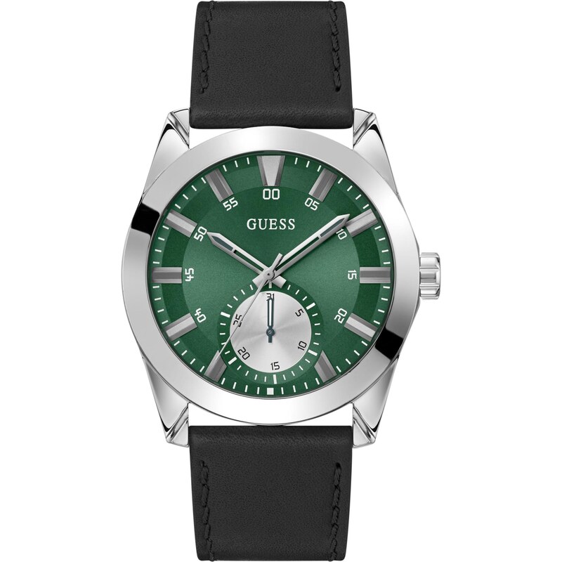 GUESS Analógové hodinky Greyson zelená / čierna / strieborná 65138984