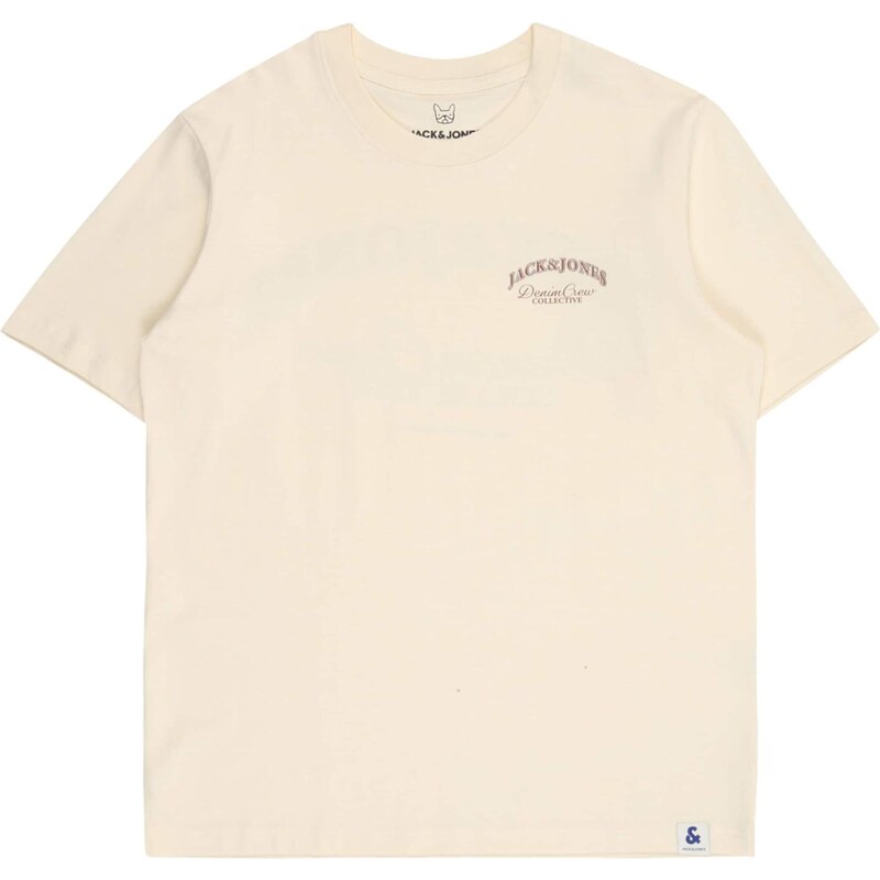 Jack & Jones Junior Tričko tmavooranžová / biela ako vlna 65010952