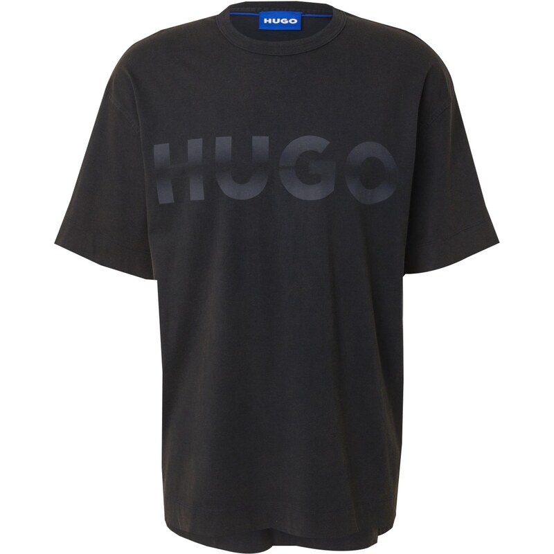 HUGO Tričko 'Nenzye' antracitová / tmavosivá
