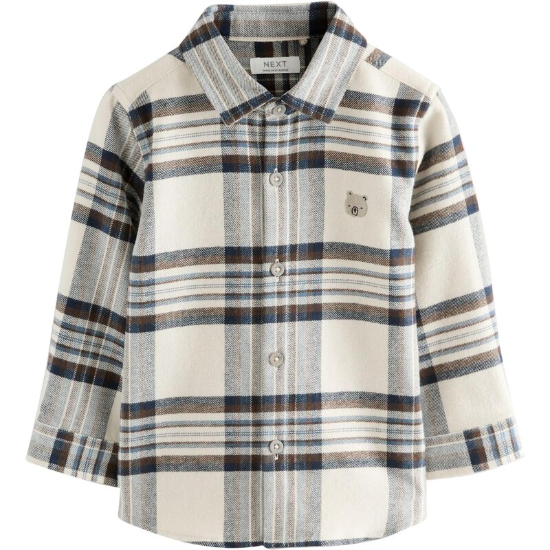 Next Košeľa béžová / modrá / hnedá 65852961