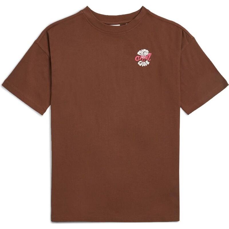 ONEILL Tričko gaštanová / ružová / biela 65657184