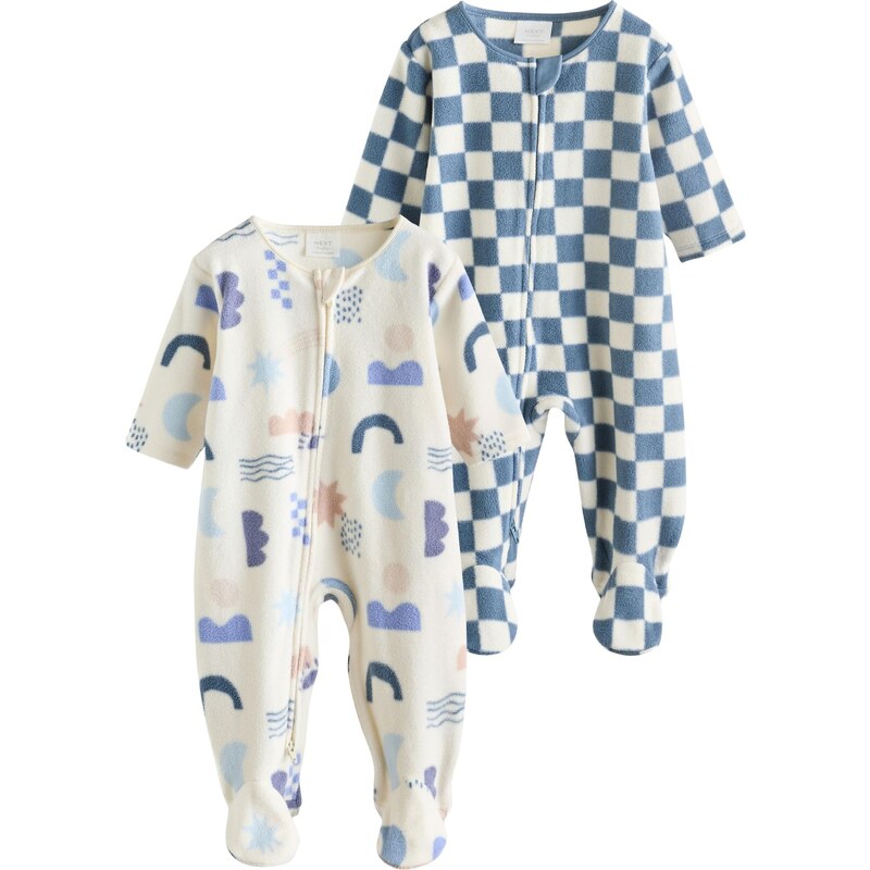 Next Pyžamo modrá / svetlomodrá / púdrová / biela 65883906