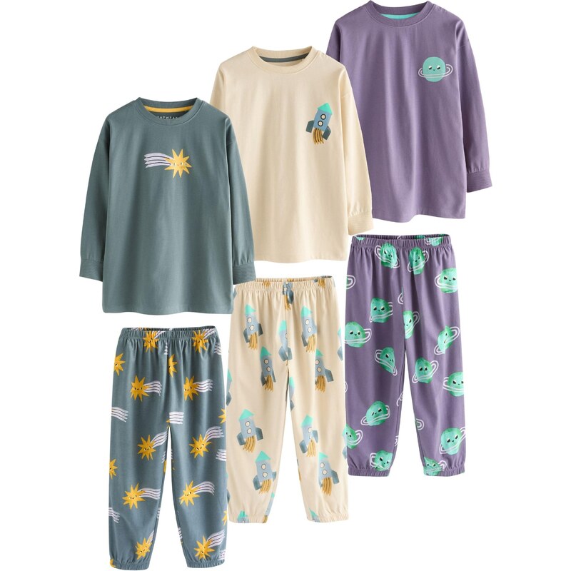 Next Pyžamo nebielená / tyrkysová / žltá / petrolejová / fialová 65883946