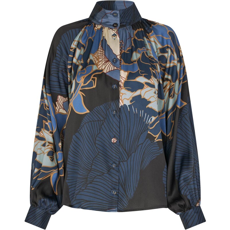 Dea Kudibal Blúzka Nita béžová / modrá / svetlomodrá / čierna 65135883