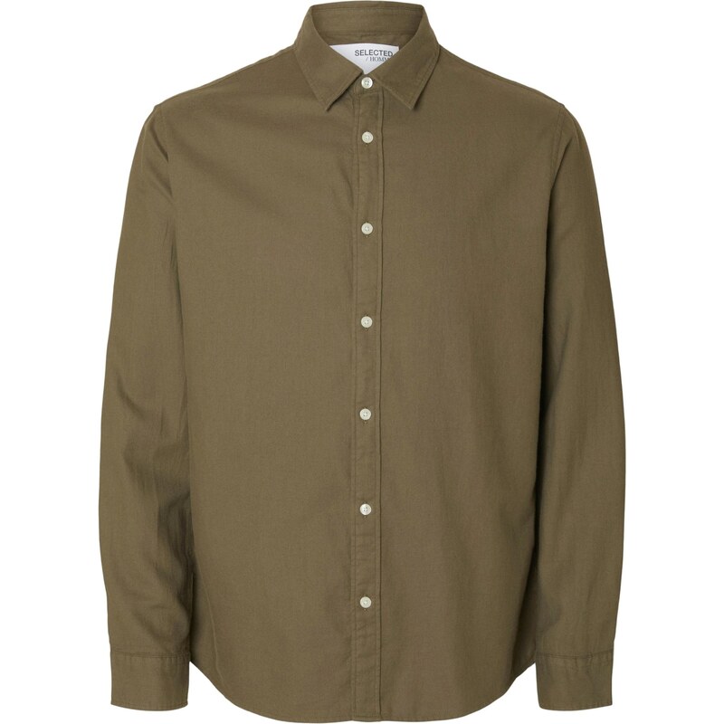 SELECTED Košeľa SLHSLIMOWEN olivová 65201423